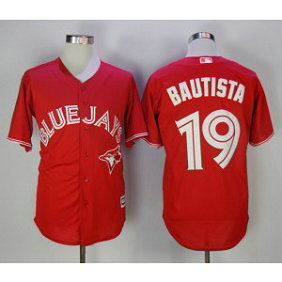 MLB Blue Jays 19 Jose Bautista Red 2017 Cool Base Men Jersey