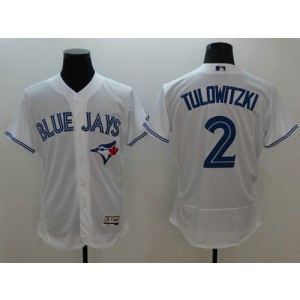 MLB Blue Jays 2 Troy Tulowitzki White 2016 New Flexbase Men Jersey
