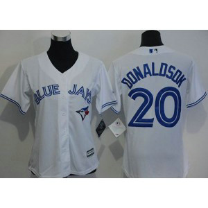 MLB Blue Jays 20 Josh Donaldson White Home Women Jersey MLB Blue Jays 20 Josh Donaldson White Home Women Jersey
