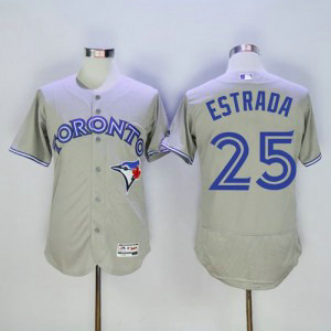 MLB Blue Jays 25 Marco Estrada Grey Flexbase Men Jersey