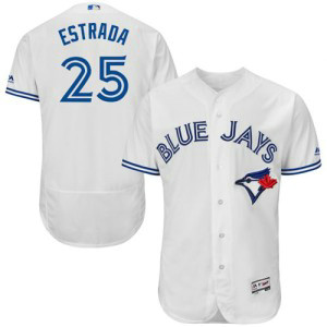 MLB Blue Jays 25 Marco Estrada White Flexbase Men Jersey