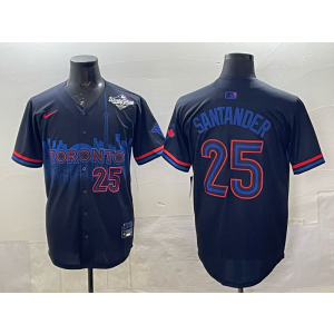 MLB Blue Jays 25 Santander Black City 2025 World Series Nike Cool Base Men Jersey MLB Blue Jays 25 Santander Black City 2025 World Series Nike Cool Base Men Jersey