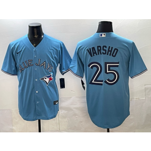 MLB Blue Jays 25 Varsho Blue Nike Cool Base Men Jerseys