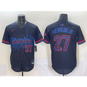 MLB Blue Jays 27 Vladimir Guerrero Black City Connect Nike Cool Base Men Jersey 1