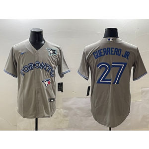 MLB Blue Jays 27 Vladimir Guerrero Jr. Grey Nike Cool Base Men Jersey