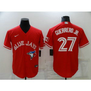 MLB Blue Jays 27 Vladimir Guerrero Jr. Red Cool Base Men Jersey