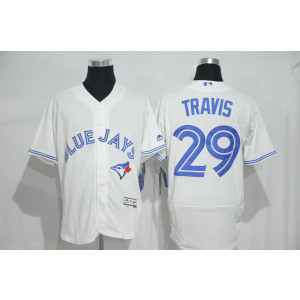 MLB Blue Jays 29 Devon Travis White Flexbase Men Jersey