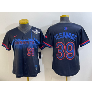 MLB Blue Jays 39 Yesavage Black City 2025 World Series Nike Cool Base Women Jersey