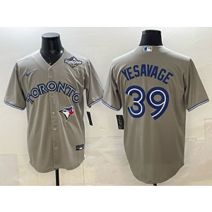 MLB Blue Jays 39 Yesavage Grey 2025 World Series Nike Cool Base Men Jersey MLB Blue Jays 39 Yesavage Grey 2025 World Series Nike Cool Base Men Jersey