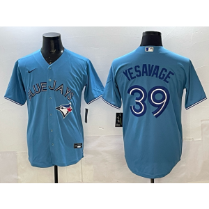 MLB Blue Jays 39 Yesavage Light Blue Nike Cool Base Men Jersey
