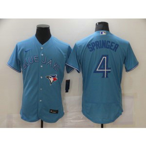 MLB Blue Jays 4 George Springer 2020 Blue FlexBase Men Jersey