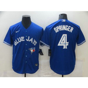 MLB Blue Jays 4 George Springer Blue Cool Base Men Jersey