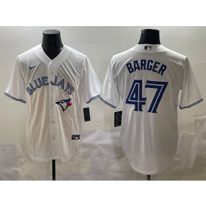 MLB Blue Jays 47 Barger White Nike Cool Base Men Jersey