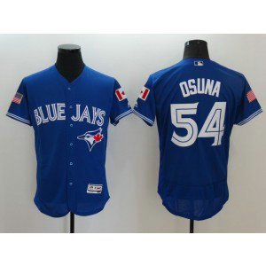 MLB Blue Jays 54 Roberto Osuna Blue Stars and Stripes Flexbase Men Jersey