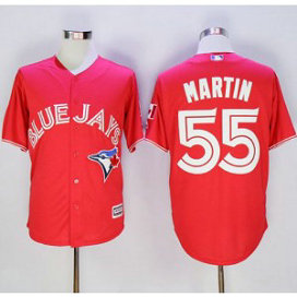 MLB Blue Jays 55 Russell Martin Red New Cool Base Canada Day Men Jersey