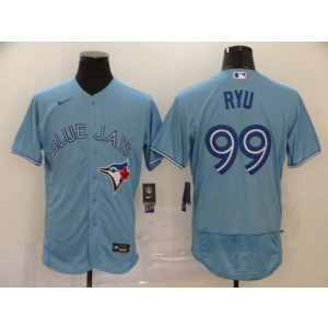 MLB Blue Jays 99 Hyun-Jin Ryu Blue 2020 Nike Flexbase Men Jersey