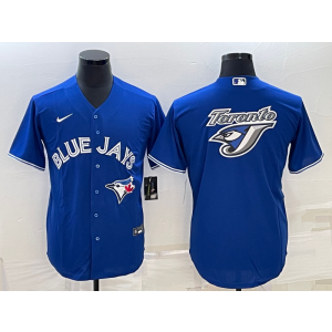 MLB Blue Jays Blank Blue Baseball Logo Nike Men Jersey
