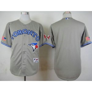 MLB Blue Jays Blank Grey Road Cool Base 2012 Men Jersey