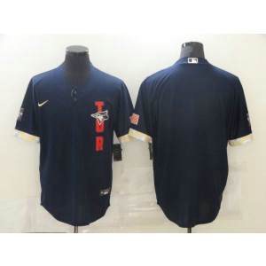 MLB Blue Jays Blank Navy 2021 All-Star Cool Base Men Jersey