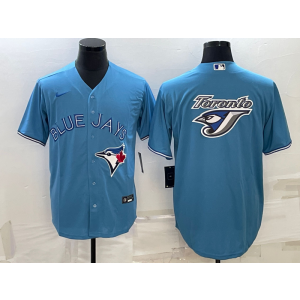 MLB Blue Jays Light Blue Blank Baseball Logo Nike Men Jersey