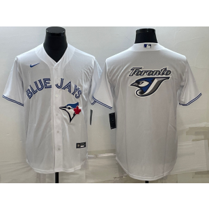 MLB Blue Jays White Blank Baseball Logo Nike Men Jersey