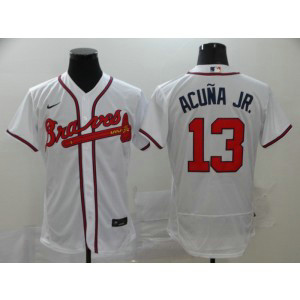 MLB Braves 13 Ronald Acuna Jr. White 2020 Nike Flexbase Men Jersey MLB Braves 13 Ronald Acuna Jr. White 2020 Nike Flexbase Men Jersey