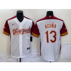 MLB Braves 13 Ronald Acuna Jr White 2023 World Series Nike Cool Base Men Jersey MLB Braves 13 Ronald Acuna Jr White 2023 World Series Nike Cool Base Men Jersey