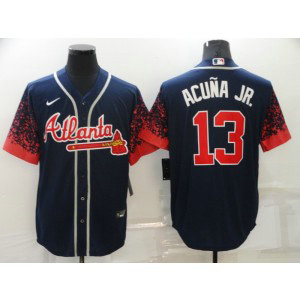 MLB Braves 13 Ronald Acuna Navy Drift Nike Cool Base Men Jersey MLB Braves 13 Ronald Acuna Navy Drift Nike Cool Base Men Jersey