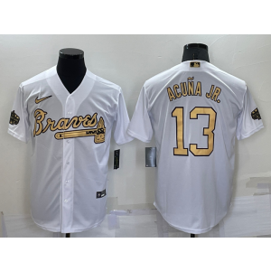MLB Braves 13 Ronald Acuna jr. White 2022 All-Star Cool Base Men Jersey MLB Braves 13 Ronald Acuna jr. White 2022 All-Star Cool Base Men Jersey