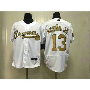 MLB Braves 13 Ronald Acuna jr. White 2022 All-Star Flexbase Men Jersey MLB Braves 13 Ronald Acuna jr. White 2022 All-Star Flexbase Men Jersey