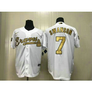 MLB Braves 17 Dansby Swanson White 2022 All-Star Cool Base Men Jersey MLB Braves 17 Dansby Swanson White 2022 All-Star Cool Base Men Jersey