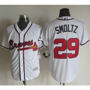 MLB Braves 29 John Smoltz White New Cool Base Men Jersey MLB Braves 29 John Smoltz White New Cool Base Men Jersey