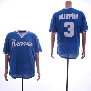 MLB Braves 3 Dale Murphy Blue Mesh Throwback Men Jersey MLB Braves 3 Dale Murphy Blue Mesh Throwback Men Jersey