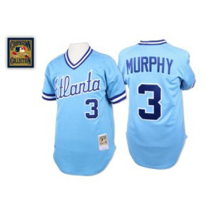 MLB Braves 3 Dale Murphy Light Blue 1982 Mitchell and Ness Men Jersey MLB Braves 3 Dale Murphy Light Blue 1982 Mitchell and Ness Men Jersey