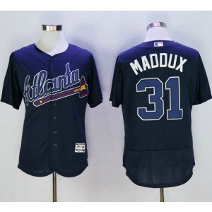 MLB Braves 31 Greg Maddux Navy Blue Flexbase Men Jersey MLB Braves 31 Greg Maddux Navy Blue Flexbase Men Jersey