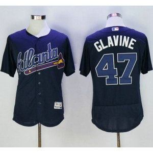 MLB Braves 47 Tom Glavine Navy Blue Flexbase Men Jersey MLB Braves 47 Tom Glavine Navy Blue Flexbase Men Jersey