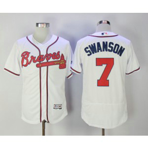 MLB Braves 7 Dansby Swanson White Flexbase Men Jersey MLB Braves 7 Dansby Swanson White Flexbase Men Jersey