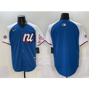 MLB Braves Blank Blue Alternate 2025 All Star Nike Cool Base Men Jersey 1 MLB Braves Blank Blue Alternate 2025 All Star Nike Cool Base Men Jersey 1