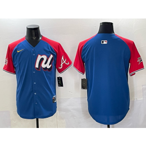 MLB Braves Blank Blue Alternate 2025 All Star Nike Cool Base Men Jersey