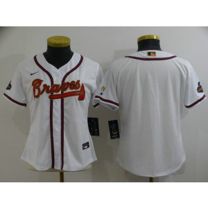 MLB Braves Blank White Nike Cool Base Women Jersey MLB Braves Blank White Nike Cool Base Women Jersey