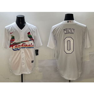 MLB Cardinals 0 Winn White Mexico Nike Cool Base Men Jersey MLB Cardinals 0 Winn White Mexico Nike Cool Base Men Jersey