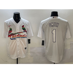 MLB Cardinals 1 O.Smith White Mexico Nike Cool Base Men Jersey MLB Cardinals 1 O.Smith White Mexico Nike Cool Base Men Jersey