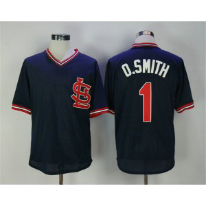 MLB Cardinals 1 Ozzie Smith Navy 1994 Cooperstown Collection Men Jersey MLB Cardinals 1 Ozzie Smith Navy 1994 Cooperstown Collection Men Jersey