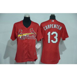 MLB Cardinals 13 Matt Carpenter Red Home Women Jersey MLB Cardinals 13 Matt Carpenter Red Home Women Jersey