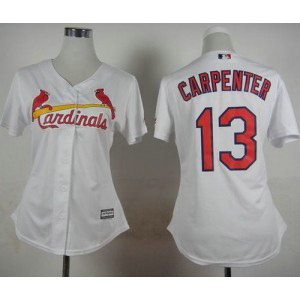 MLB Cardinals 13 Matt Carpenter White Home Women Jersey MLB Cardinals 13 Matt Carpenter White Home Women Jersey