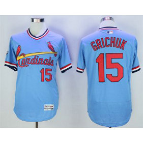 MLB Cardinals 15 Randal Grichuk Blue Throwback Flexbase Men Jersey MLB Cardinals 15 Randal Grichuk Blue Throwback Flexbase Men Jersey