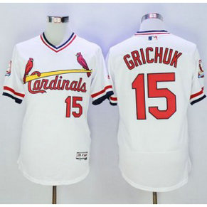 MLB Cardinals 15 Randal Grichuk White Flexbase Cooperstown Men Jersey MLB Cardinals 15 Randal Grichuk White Flexbase Cooperstown Men Jersey