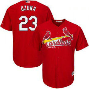 MLB Cardinals 23 Marcell Ozuna Red Cool Base Men Jersey MLB Cardinals 23 Marcell Ozuna Red Cool Base Men Jersey
