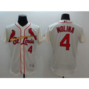 MLB Cardinals 4 Yadier Molina Cream 2016 New Flexbase Men Jersey MLB Cardinals 4 Yadier Molina Cream 2016 New Flexbase Men Jersey