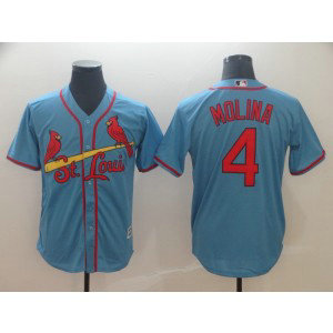 MLB Cardinals 4 Yadier Molina Light Blue Cool Base Men Jersey MLB Cardinals 4 Yadier Molina Light Blue Cool Base Men Jersey